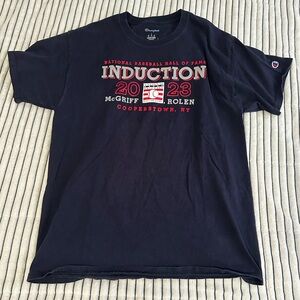 Champion Navy Cooperstown Induction 2023 T-Shirt